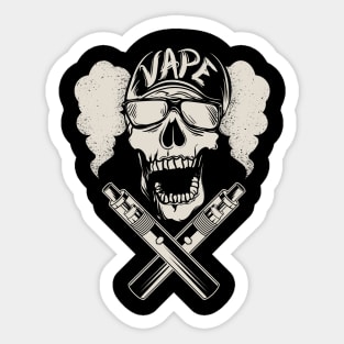 Skull Vape Sticker